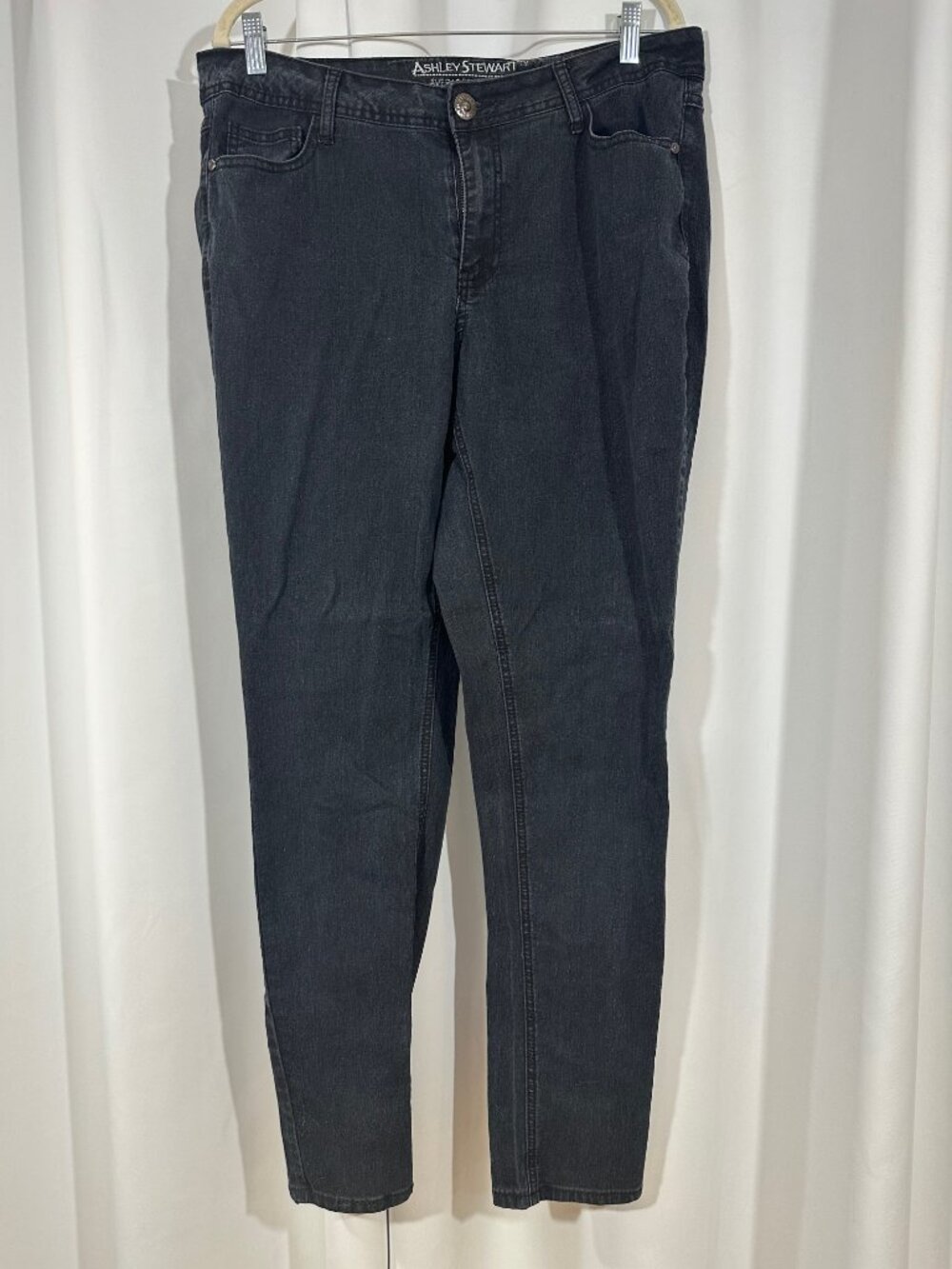 Ashley Stewart Average Skinny Jeans Size 14 Dark Wash Stretch Denim